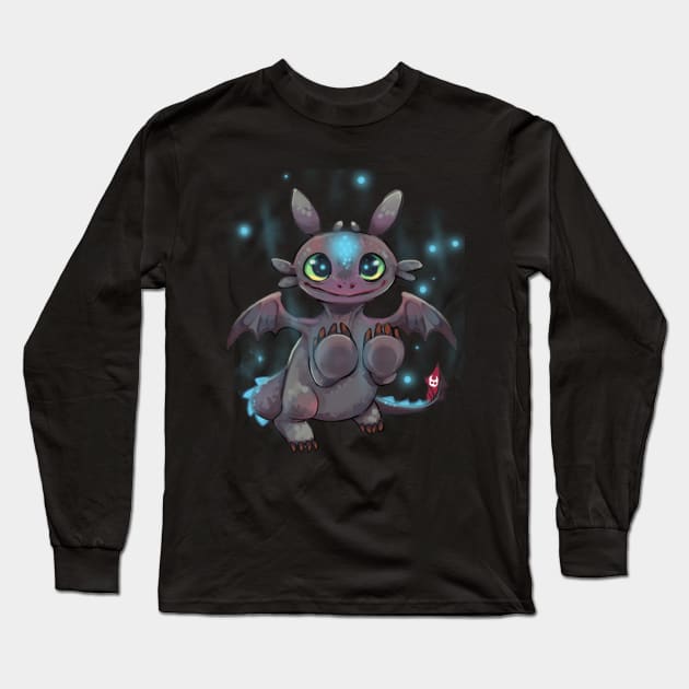 Tiny Dragon Long Sleeve T-Shirt by G3ny